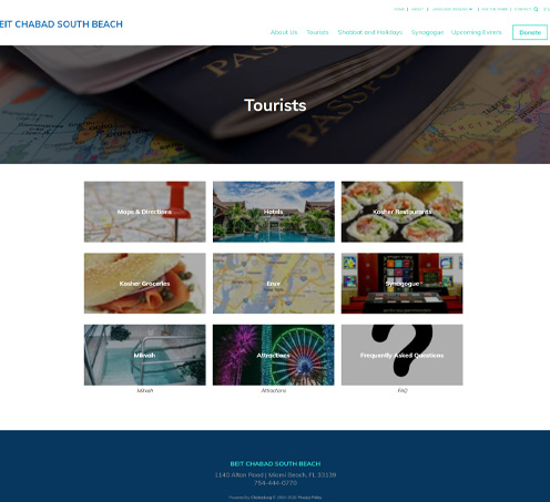 Beit Chabad South Beach Website Platform Enhancement - visual 2
