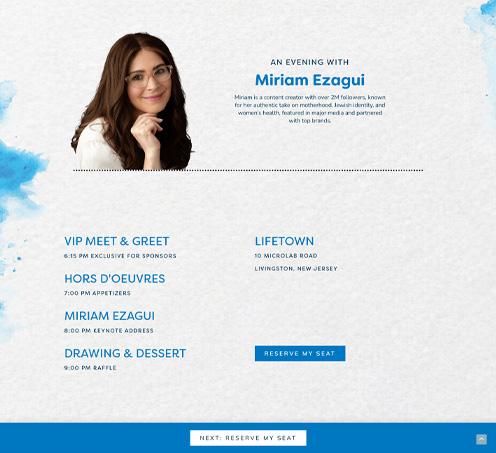 Mikvah Chana Annual Gala Fundraising Platform - visual 3