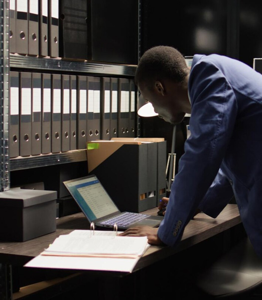 reviewing case files