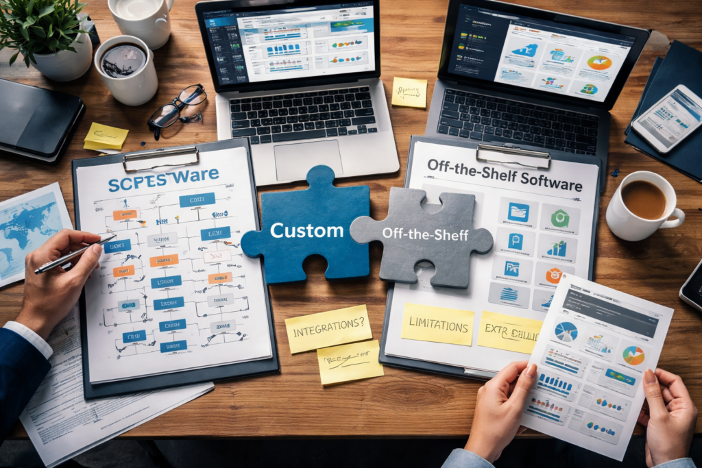 custom software vs off the shelf software comparison in real business scenario